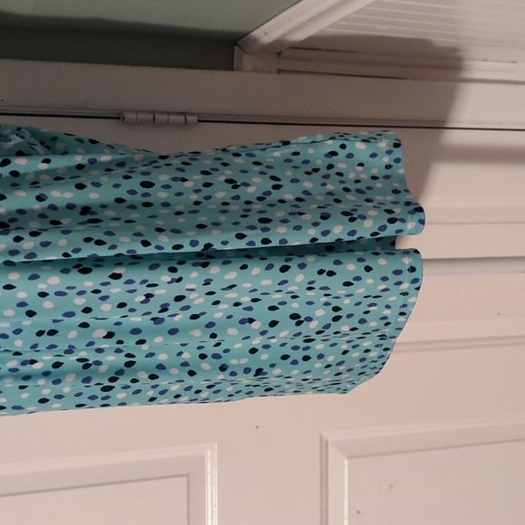 Liz Claiborne Large Sleeveless Teal Dots Tank Top - Picture 3 of 9